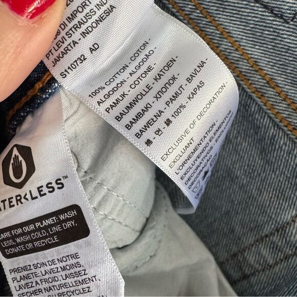 Levi’s Wedgie Fit Straight Leg Jeans Classic Blue Denim Button Fly Women Sz 28 - Picture 11 of 12